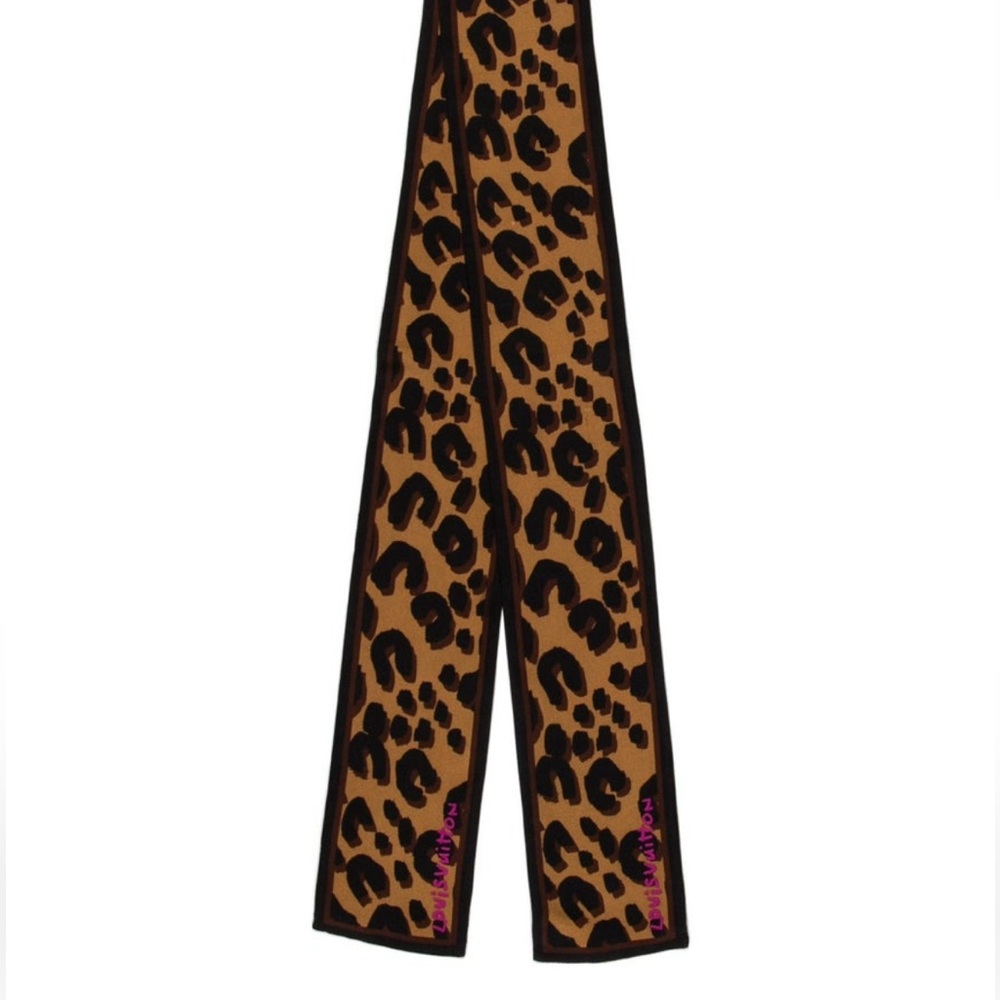 Louis Vuitton Leopard Grafitti Silk Scarf